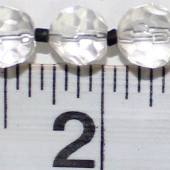 Older Express 3 Strand or Multi Layer Clear Facet Bead Lobster Clasp Necklace - Picture 6 of 9